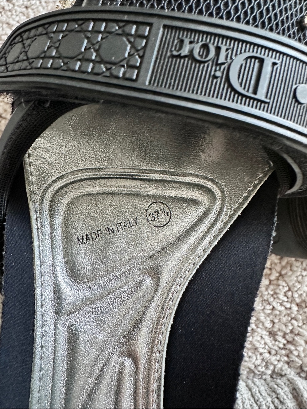 Dior Black Crystal-Embellished Sneakers - Picture 6 of 6